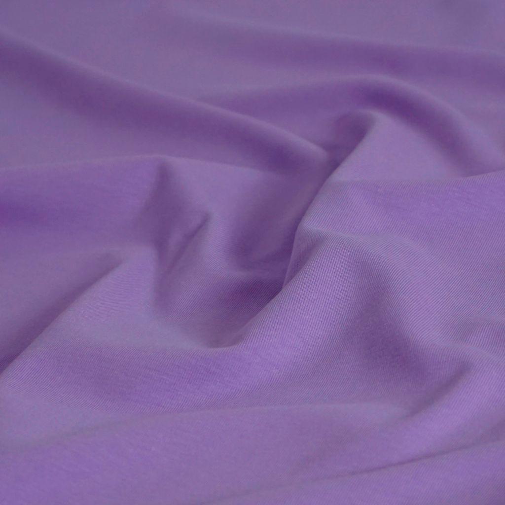Singlejersey uni aus Baumwolle flieder - Bio